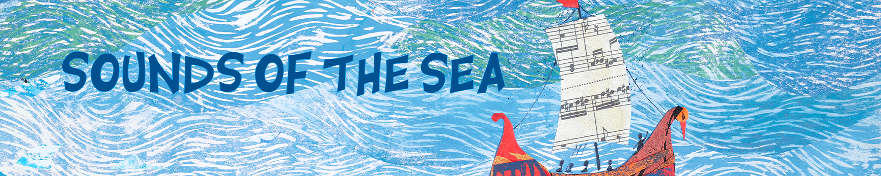 Illustration of a boat in the blue sea