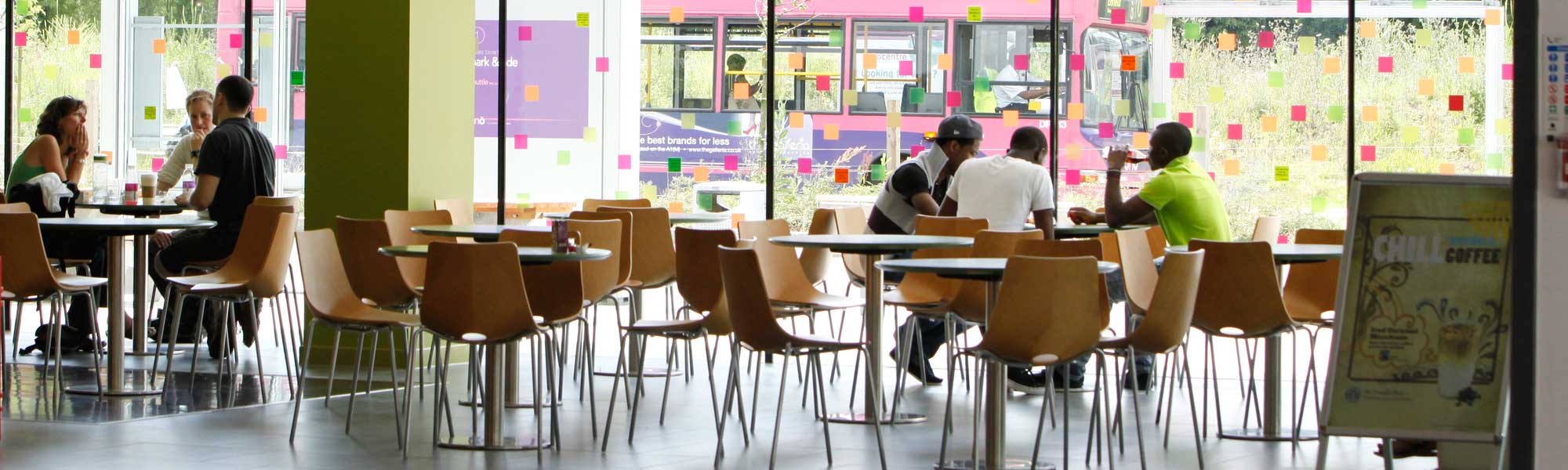 Two women in the Forum cafe